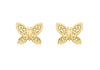 9ct Yellow Gold Filigree Butterfly Stud Earrings