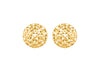 9ct Yellow Gold 7.7mm Diamond Cut Pyramid Button Stud Earrings