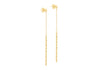 9ct Yellow Gold Rope Trace Chain Drop Earrings