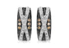 9ct Yellow Gold 0.30t Brown and White Diamond Double Crossover Stud Earrings