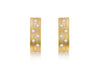 9ct Yellow Gold 0.12t Diamond urved Bar Drop Earrings