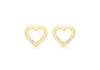 9ct White Gold 0.07ct Diamond Heart Stud Earrings