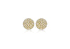 9ct Yellow Gold Zirconia  16mm Dome Stud Earrings