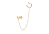 9ct Yellow Gold Freshwater Pearl Ear Cuff Stud Earrings