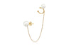 9ct Yellow Gold Freshwater Pearl Ear Cuff Stud Earrings