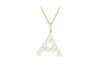 9ct Yellow Gold Fresh Water Pearls Initial Pendant