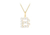 9ct Yellow Gold Fresh Water Pearls Initial Pendant