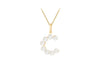 9ct Yellow Gold Fresh Water Pearls Initial Pendant