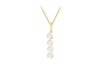 9ct Yellow Gold Fresh Water Pearls Initial Pendant
