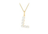 9ct Yellow Gold Fresh Water Pearls Initial Pendant