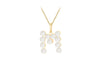 9ct Yellow Gold Fresh Water Pearls Initial Pendant