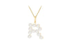 9ct Yellow Gold Fresh Water Pearls Initial Pendant