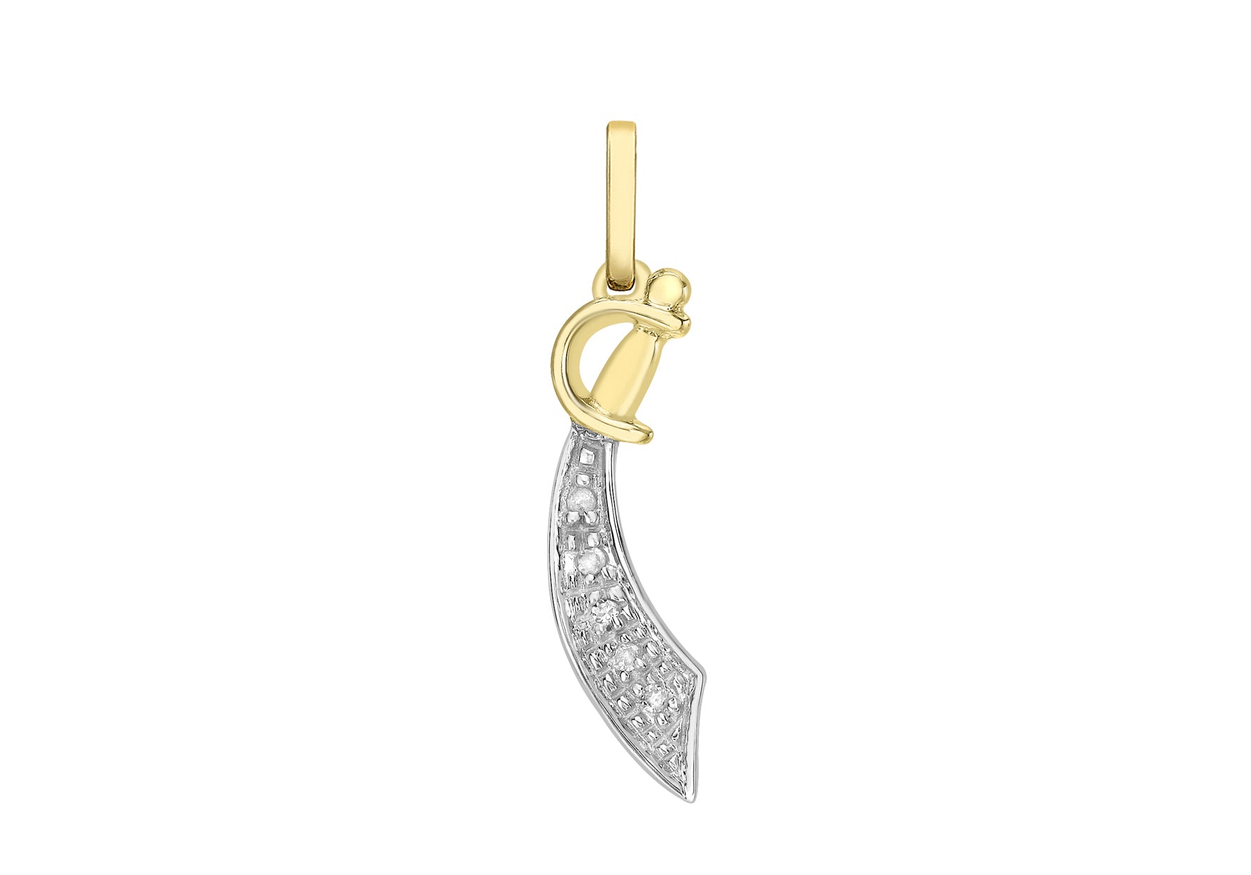 9ct Yellow Gold 0.02t Cutless Pendant