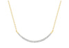 9ct Yellow Gold 0.15t Diamond resent Bar Adjustable Necklet 41m/16"-46m/18"9