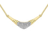 9ct Yellow Gold 0.18ct Pave Set Diamond Necklet9