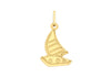 9ct Yellow Gold 10mm x 18mm Boat Pendant