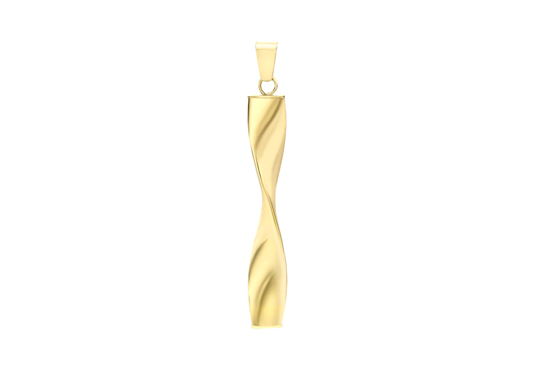 9ct Yellow Gold Twist Drop Pendant