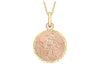 9ct Yellow Gold Round St Christopher Pendant