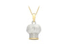 9ct Yellow Gold White Chef's Hat Pendant