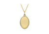 9ct Yellow Gold 14.4mm x 27.7mm Rope Edge Oval Pendant