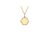 9ct Yellow Gold 12.4mm x 18.6mm Dotted Edge Flower Pendant