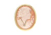 9ct Yellow Gold 0.01ct Diamond Cameo Pendant & Brooch