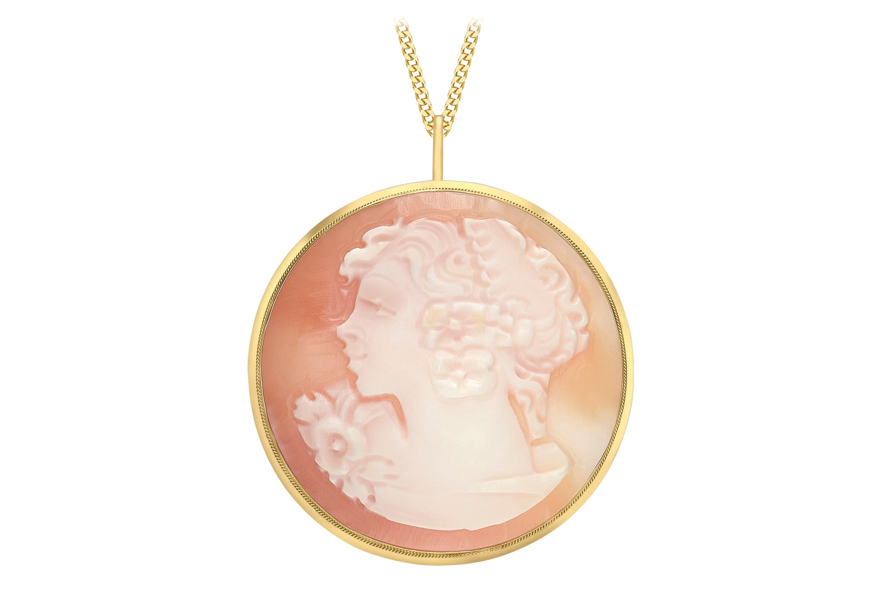 9ct Yellow Gold Cameo Pendant and Brooch