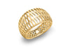 9ct Yellow Gold riss-Cross Band Ring