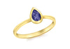 9ct Yellow Gold Teardrop Iolite Ring