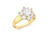 9ct Yellow Gold Zirconia  Cluster Ring