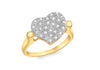 9ct Yellow Gold 0.37t Diamond Heart Ring