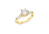 9ct Yellow Gold Zirconia  Solitaire Ring