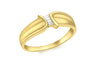 9ct Yellow Gold 0.05t Baguette Diamond Ring