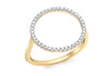 9ct Yellow Gold 0.20t Diamond Circle Ring