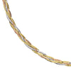 9ct 3-Tone Gold 3-Plait Textured Herringbone Necklace
