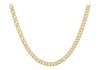 9ct Two-Tone Gold Diamond Cut Double Curb Chain