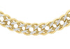 9ct Two-Tone Gold Diamond Cut Double Curb Chain