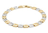 9ct 2-Colour Gold Greian Style Bracelet 19m/7.5"9