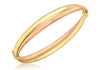 9ct 2-Colour Gold Diamond Cut and Polished Bangle
