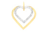 9ct 2-Colour Gold Diamond Cut Double-Heart Pendant