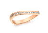 9ct Rose Gold 0.15t Channel Set Diamond Wave Eternity Ring