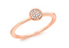 9ct Rose Gold 0.05t Round Pave Set Diamond Ring