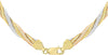 9ct 3-Tone Gold Four-Plait Herringbone Chain Necklace