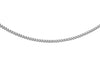 9ct White Gold 35 Diamond Cut Curb Chain 41m/16"-46m/18"9