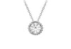 9ct Yellow White Zirconia Halo Pendant