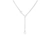 9ct White Gold 25 Adjustable Heart Slider Spiga Chain