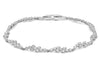 9ct White Gold Zirconia  Wave Bracelet 19m/7.5"9