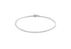 9ct White Gold Sparkle Forzatina Chain Bracelet 18.5m/7.25"9