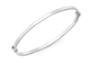 9ct White Gold Rectangular Tube Bangle