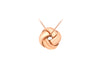 9ct Rose Gold 9mm 4-Way Knot Pendant on 20 Diamond Cut Curb Chain 46m/18"9